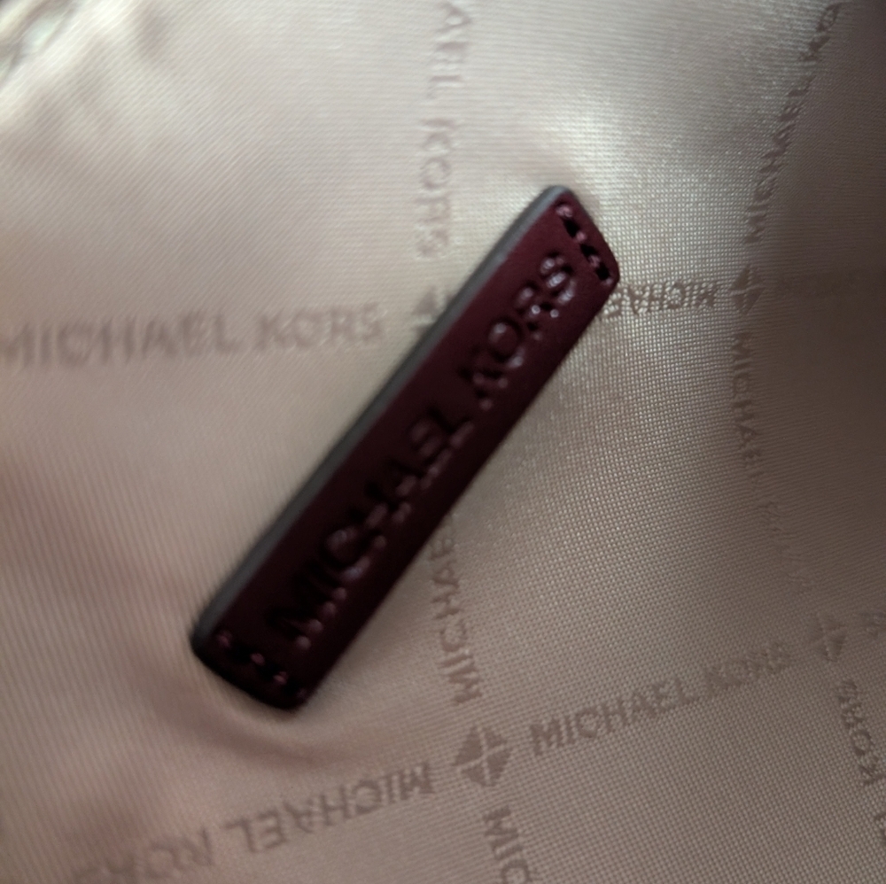 Michael Kors Oxblood Rouge Sombre Crossbody Tote and Wallet Box Set - Picture 15 of 16